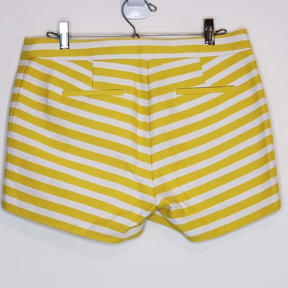 J. Crew yellow & white striped shorts 3 in inseam - Picture 4 of 5